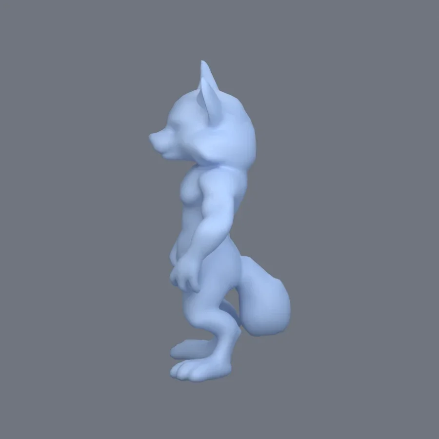 Furry Character Male 02, 3D model preview 3