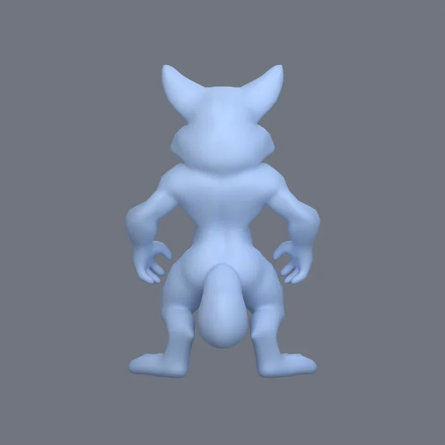Furry Character Male 02, 3D model preview 4