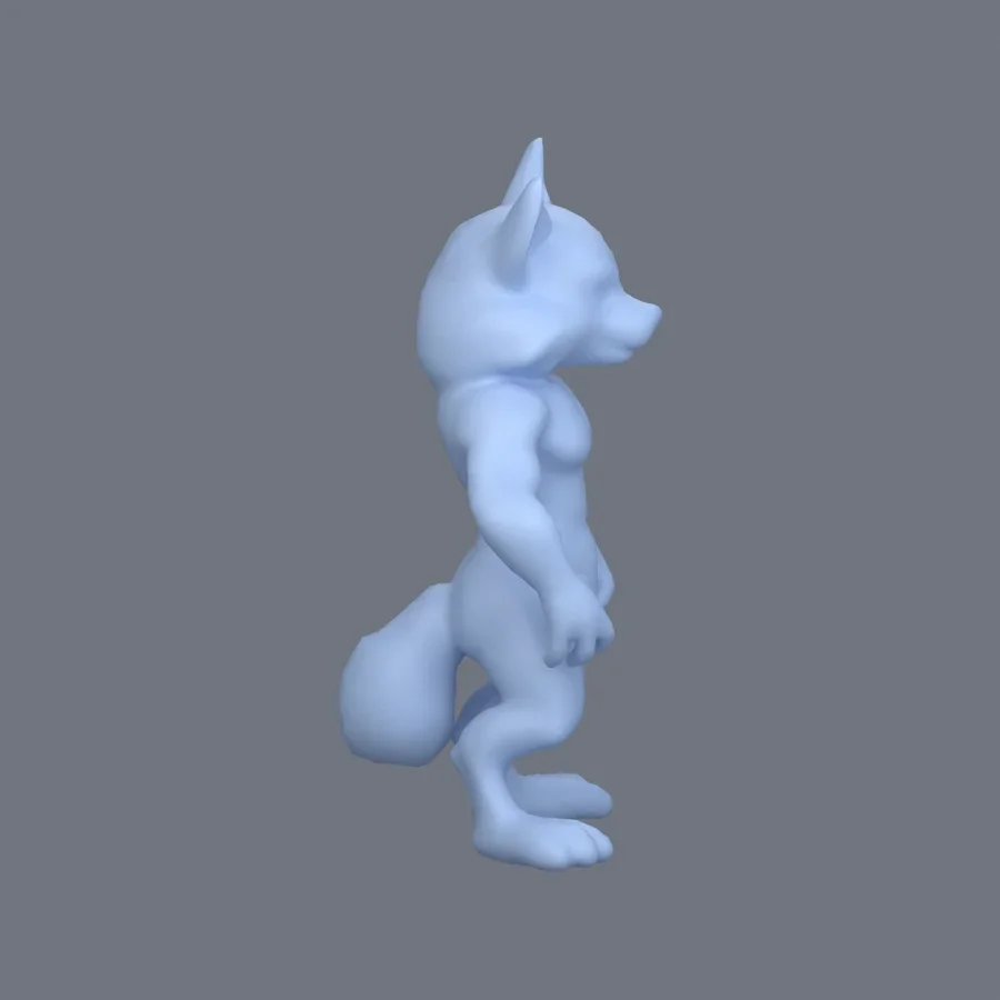 Furry Character Male 02, 3D model preview 5
