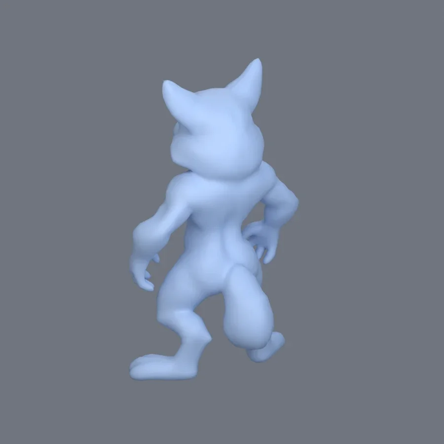 Furry Character Male 02, 3D model preview 6