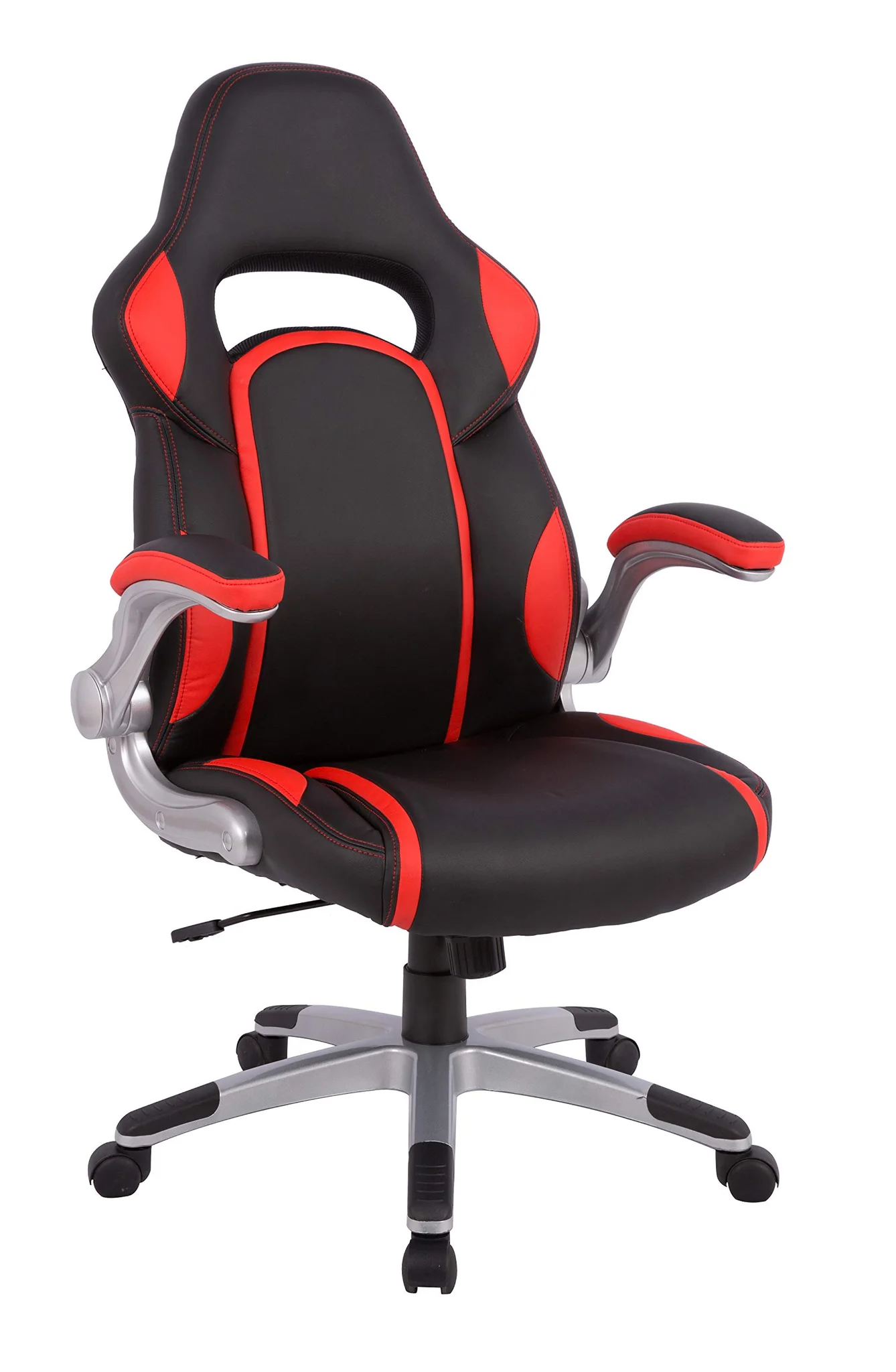 Racing Style Gaming Chair Black & Red with Adjustable Armrests