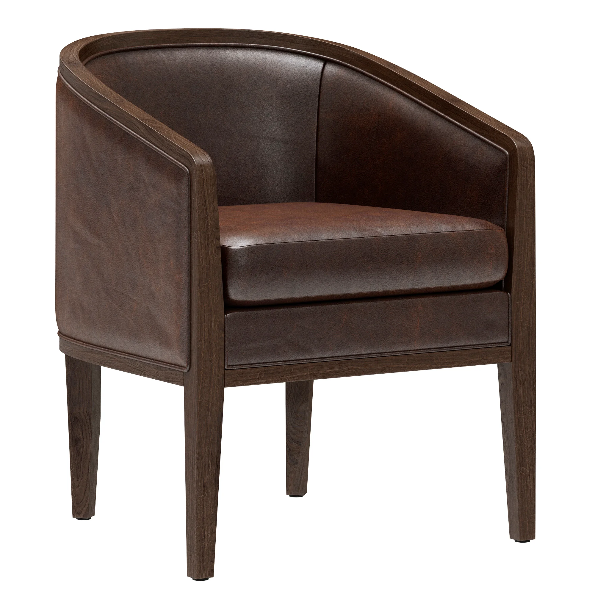 Restoration Hardware Dixon Leather Armchair — 3D model preview 1