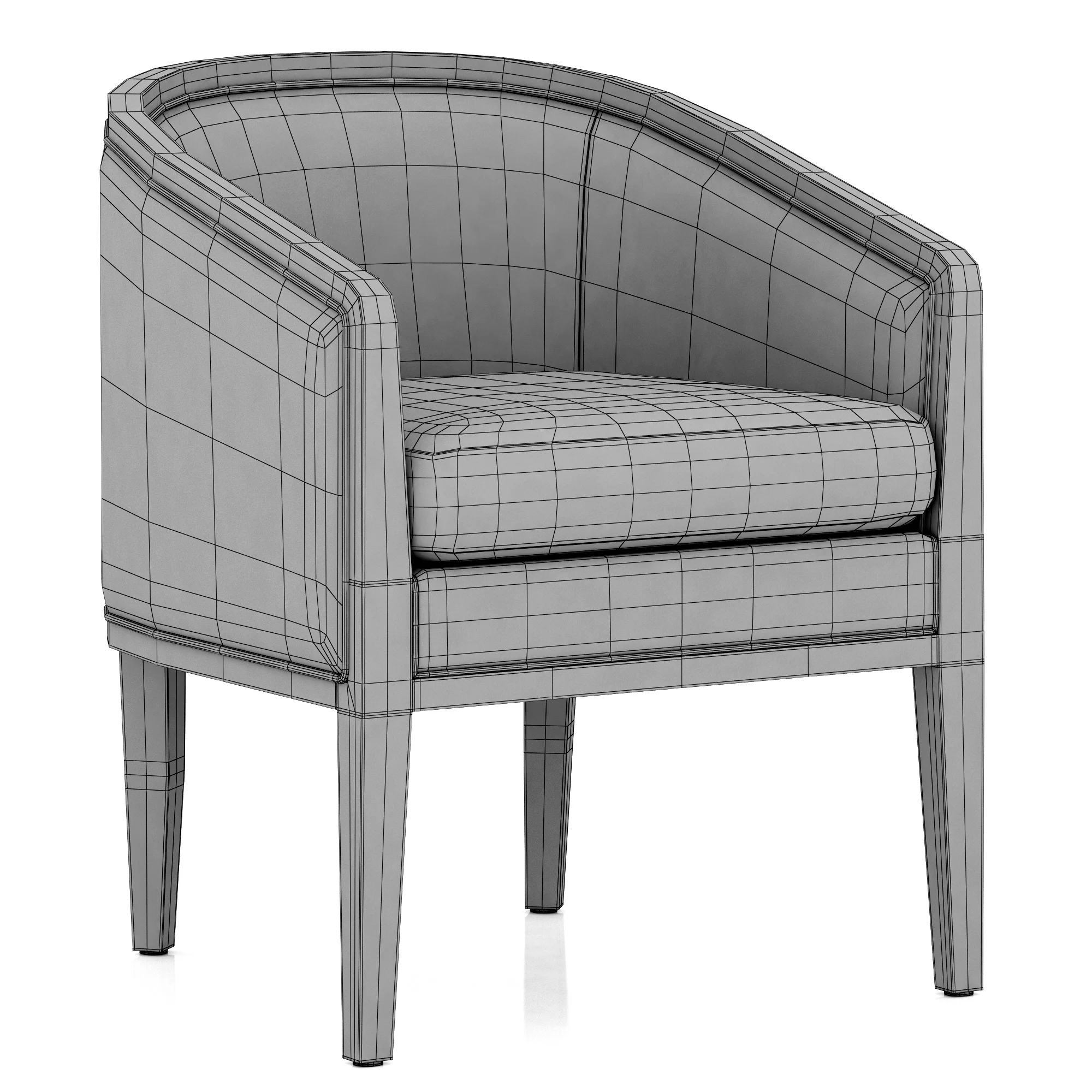 Restoration Hardware Dixon Leather Armchair — 3D model preview 7