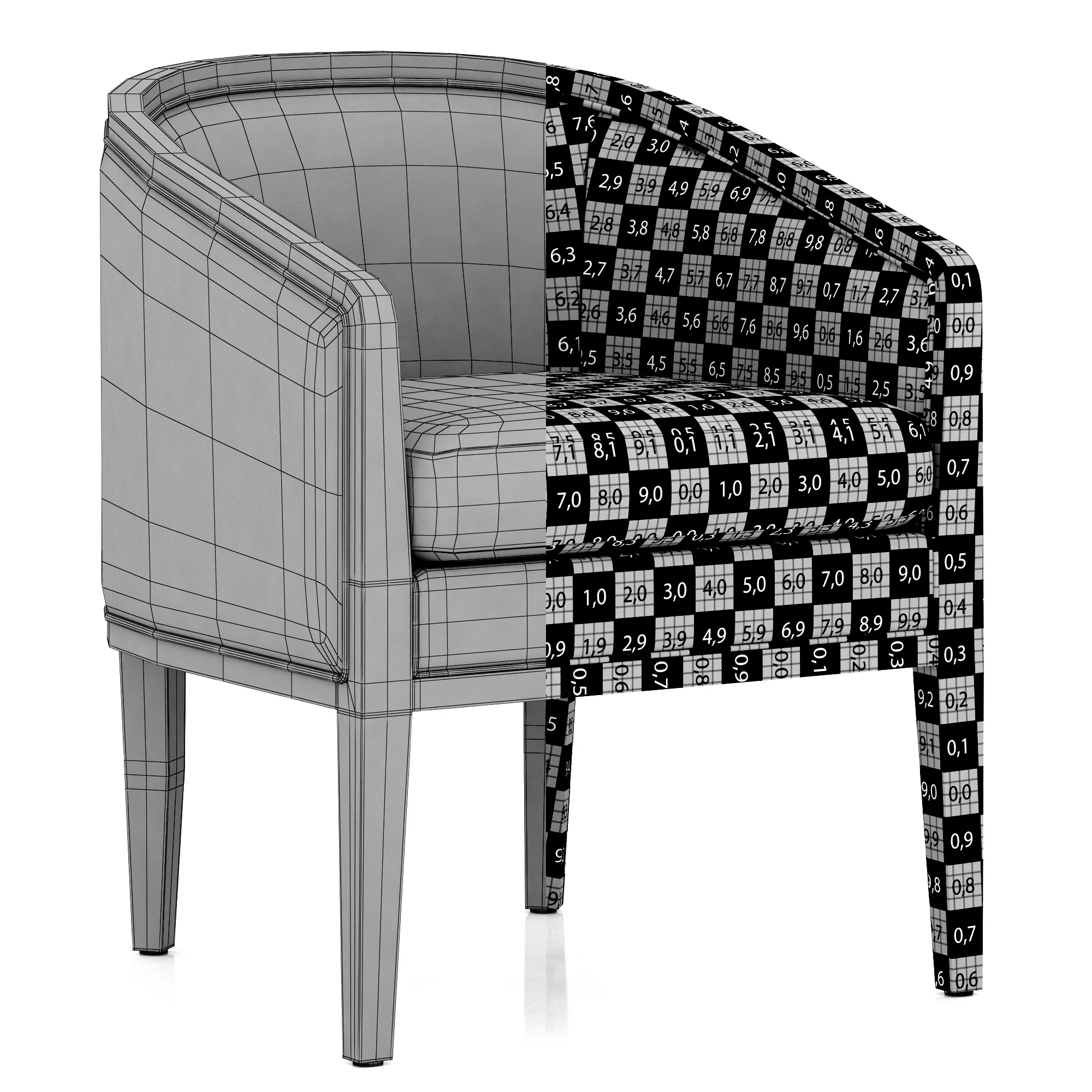 Restoration Hardware Dixon Leather Armchair — 3D model preview 8