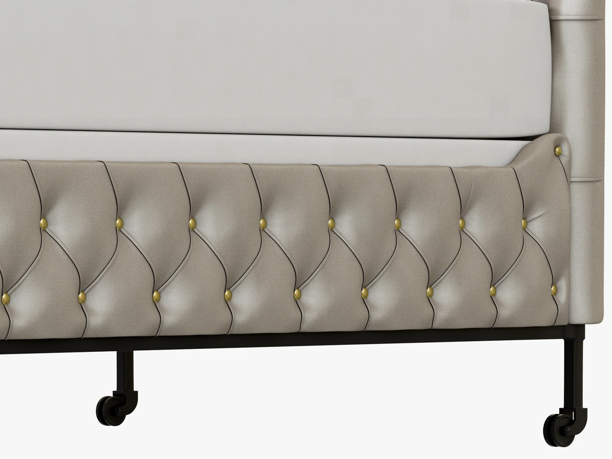 Restoration Hardware Francesca Upholstered Bed — 3D model preview 7