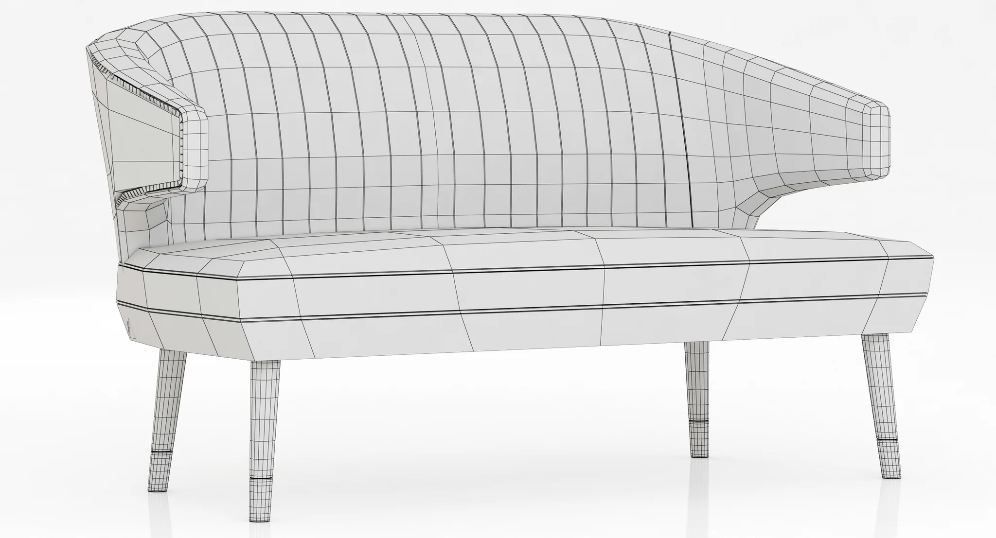 Brabbu IBIS 2 SEAT SOFA — 3D model preview 3