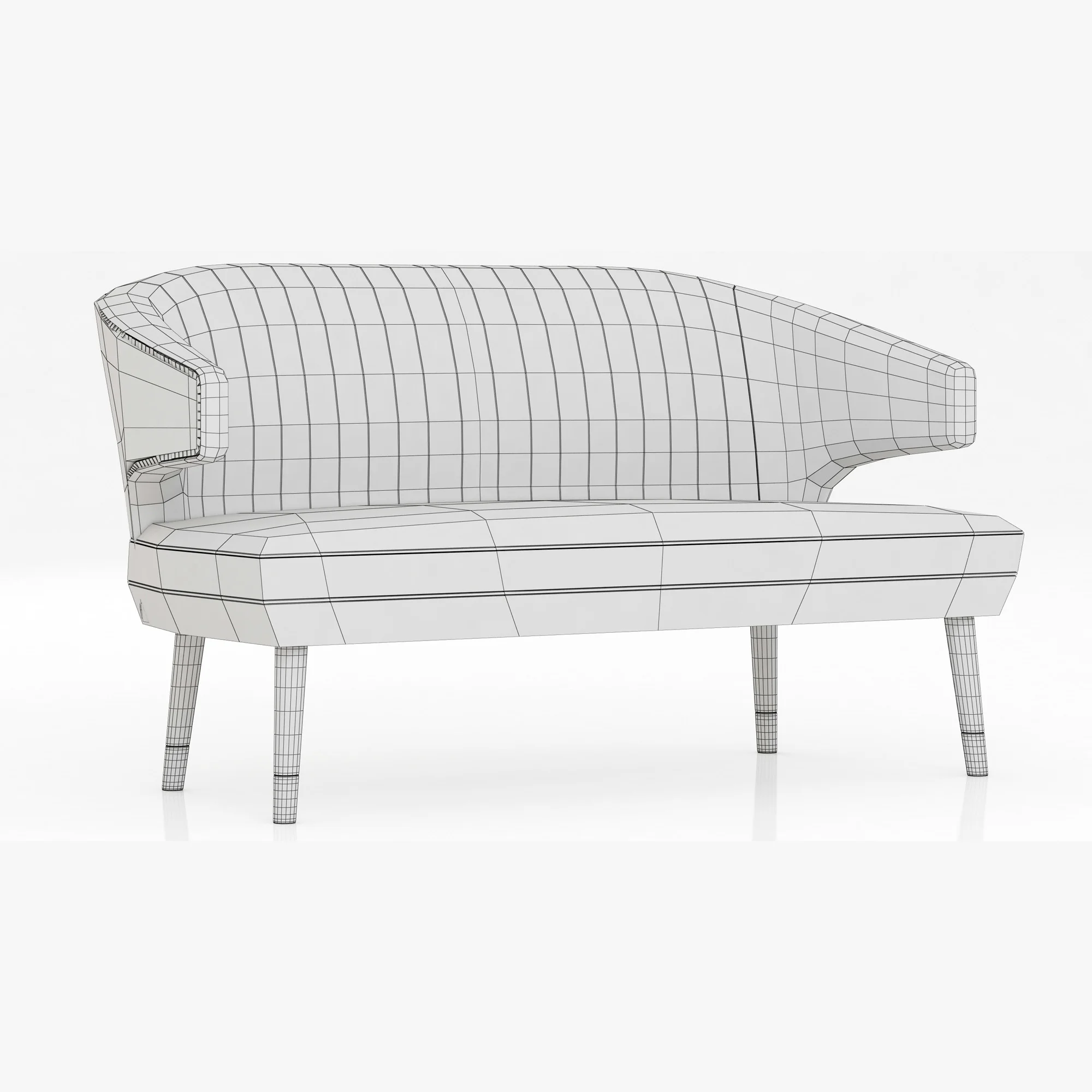 Brabbu IBIS 2 SEAT SOFA — 3D model preview 4