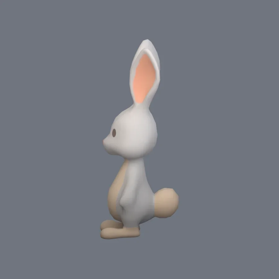 Stylized Animal Rabbit, 3D model preview 3
