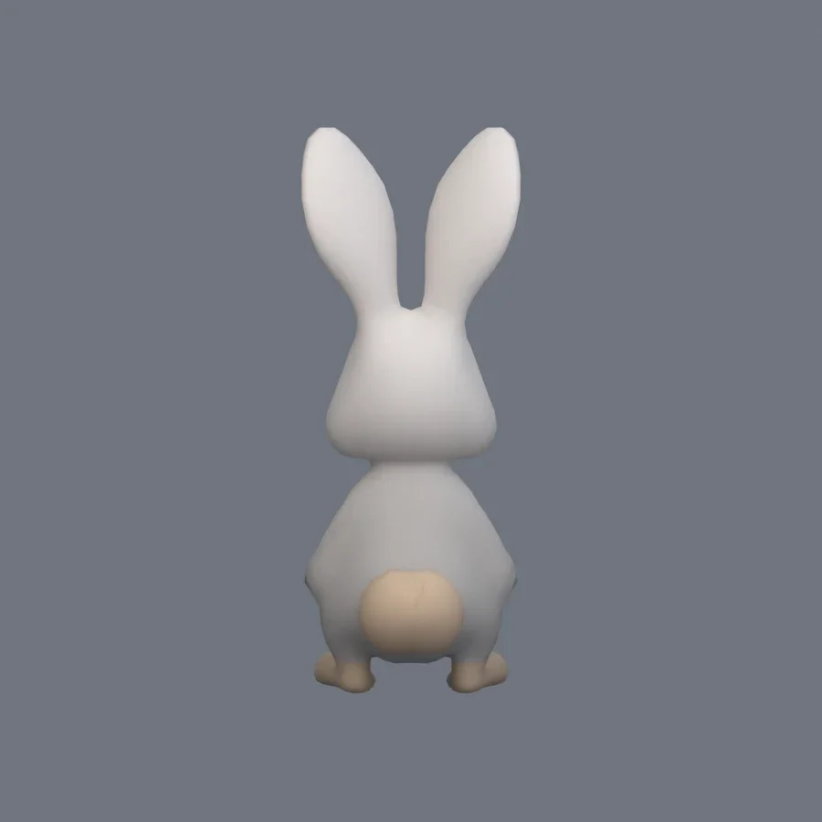 Stylized Animal Rabbit, 3D model preview 4