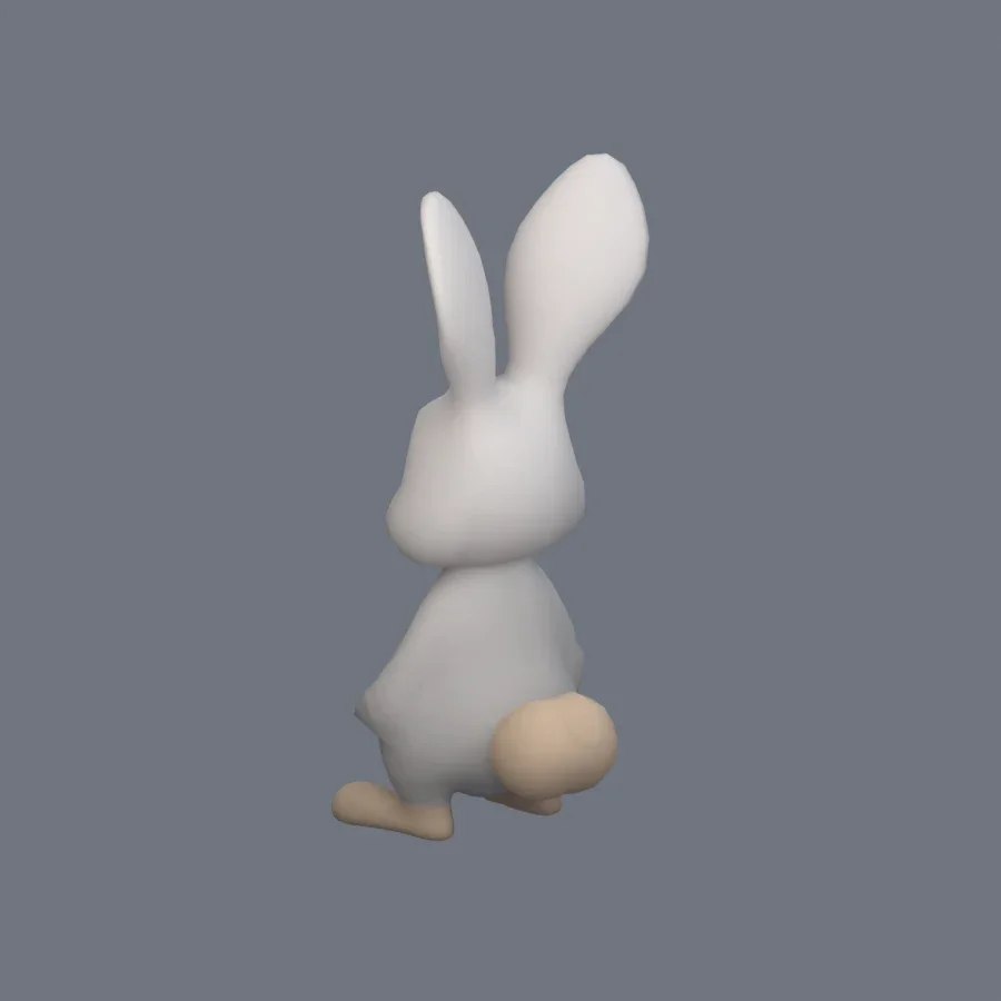 Stylized Animal Rabbit, 3D model preview 6