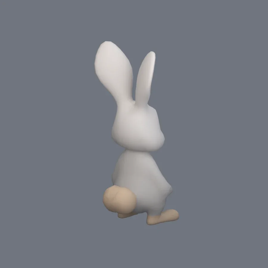 Stylized Animal Rabbit, 3D model preview 7