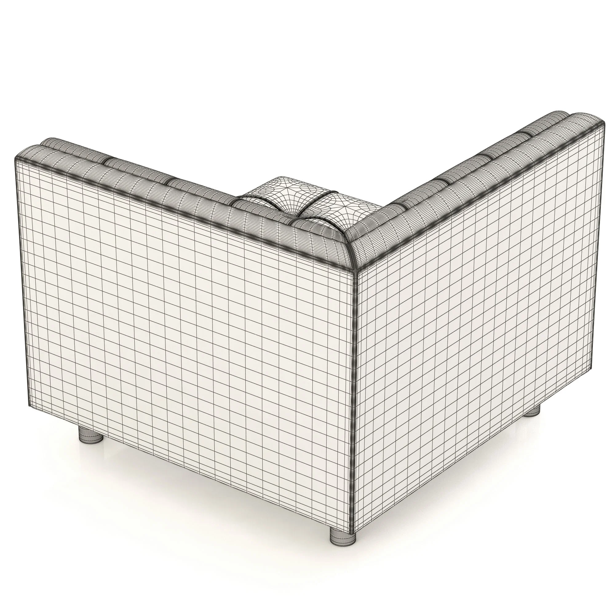 Bernhardt Dunhill Corner Chair — 3D model preview 7