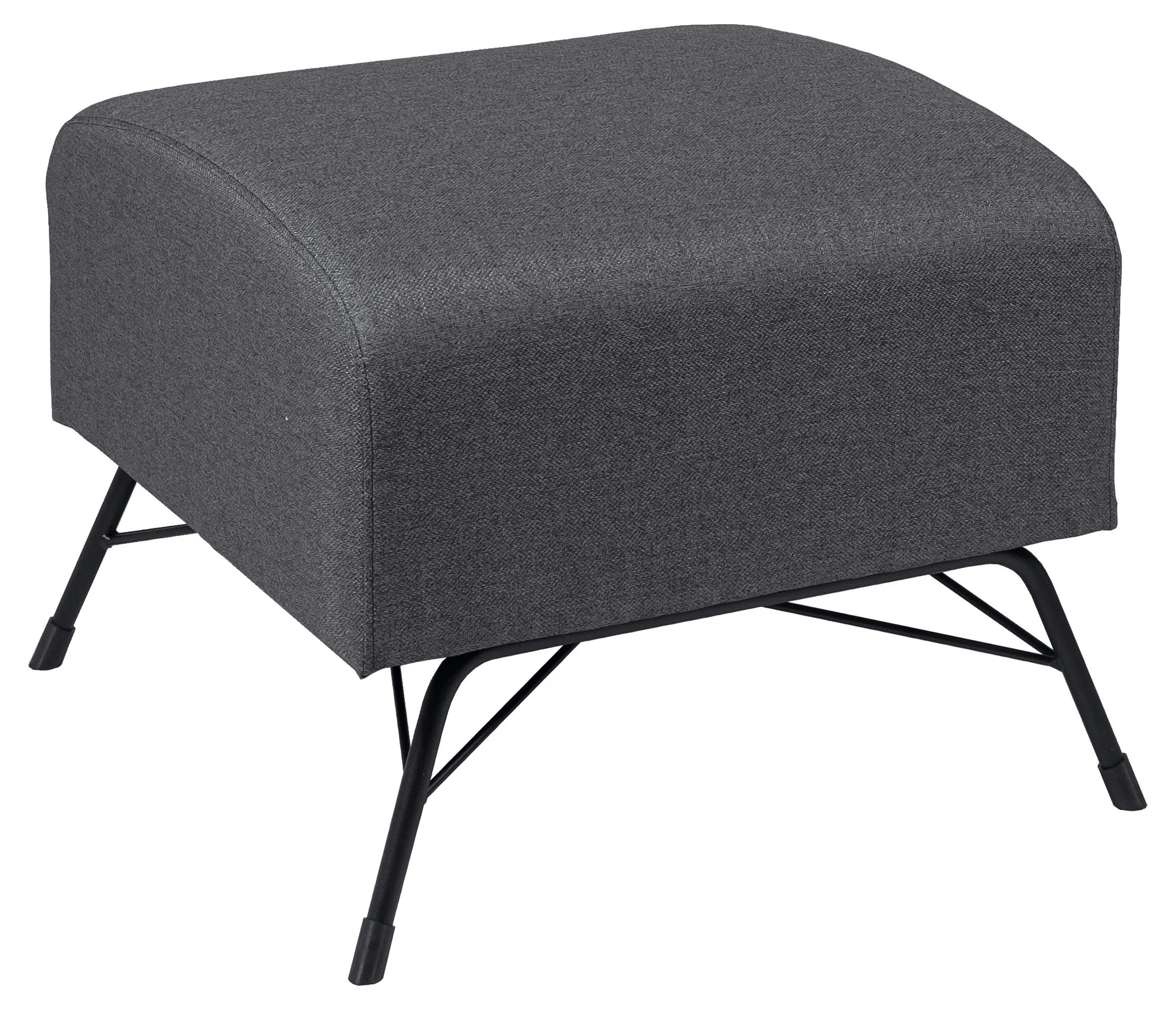 Modern Upholstered Ottoman with Metal Spider Legs