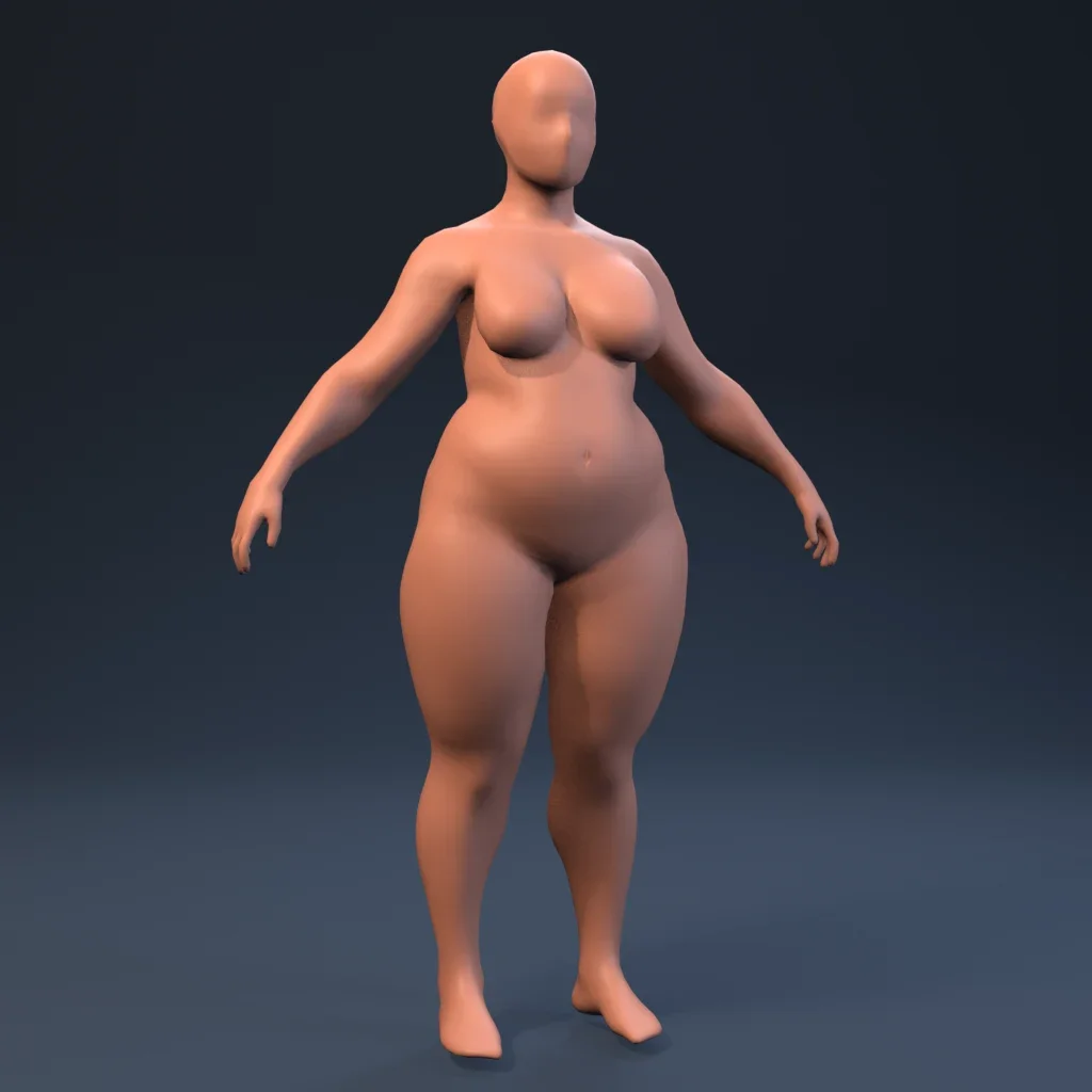 Basemesh Stylized Girl 04