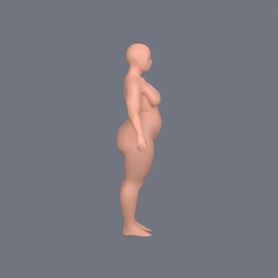 Basemesh Stylized Girl 04, 3D model preview 5