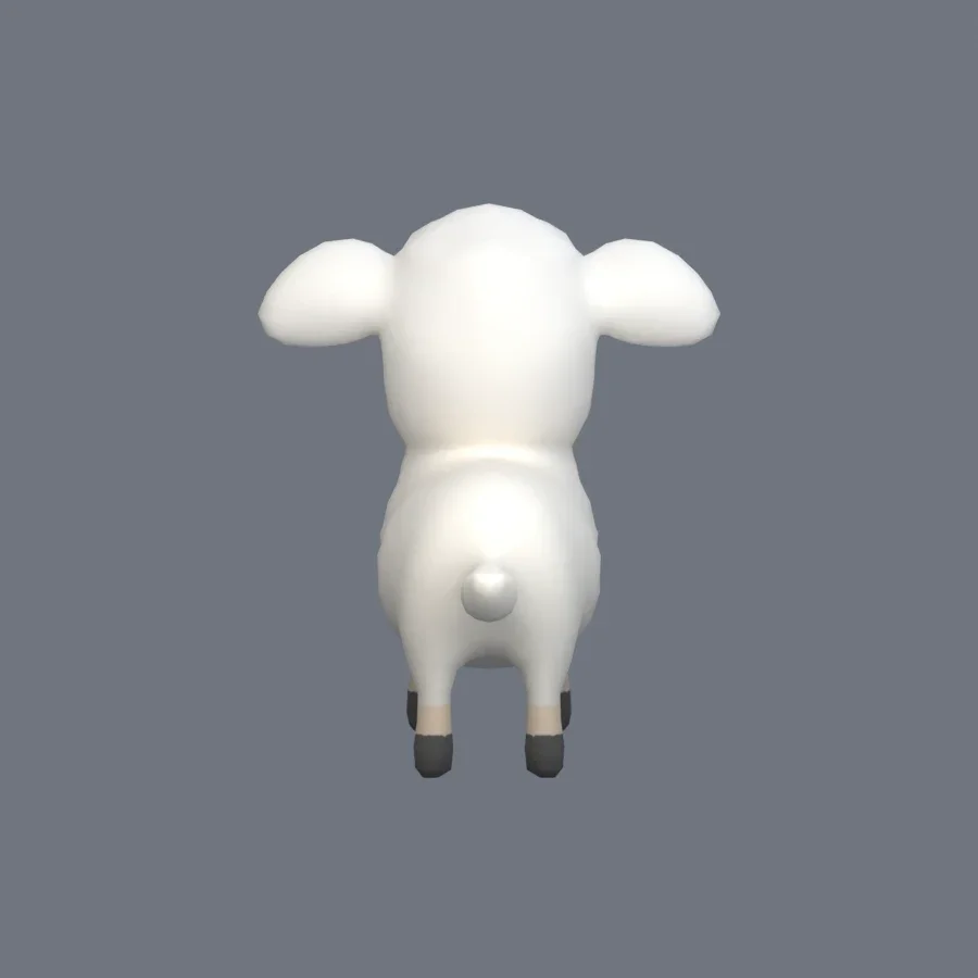 Stylized Animal Sheep, 3D model preview 4