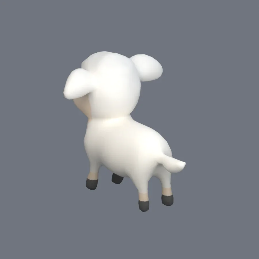 Stylized Animal Sheep, 3D model preview 6