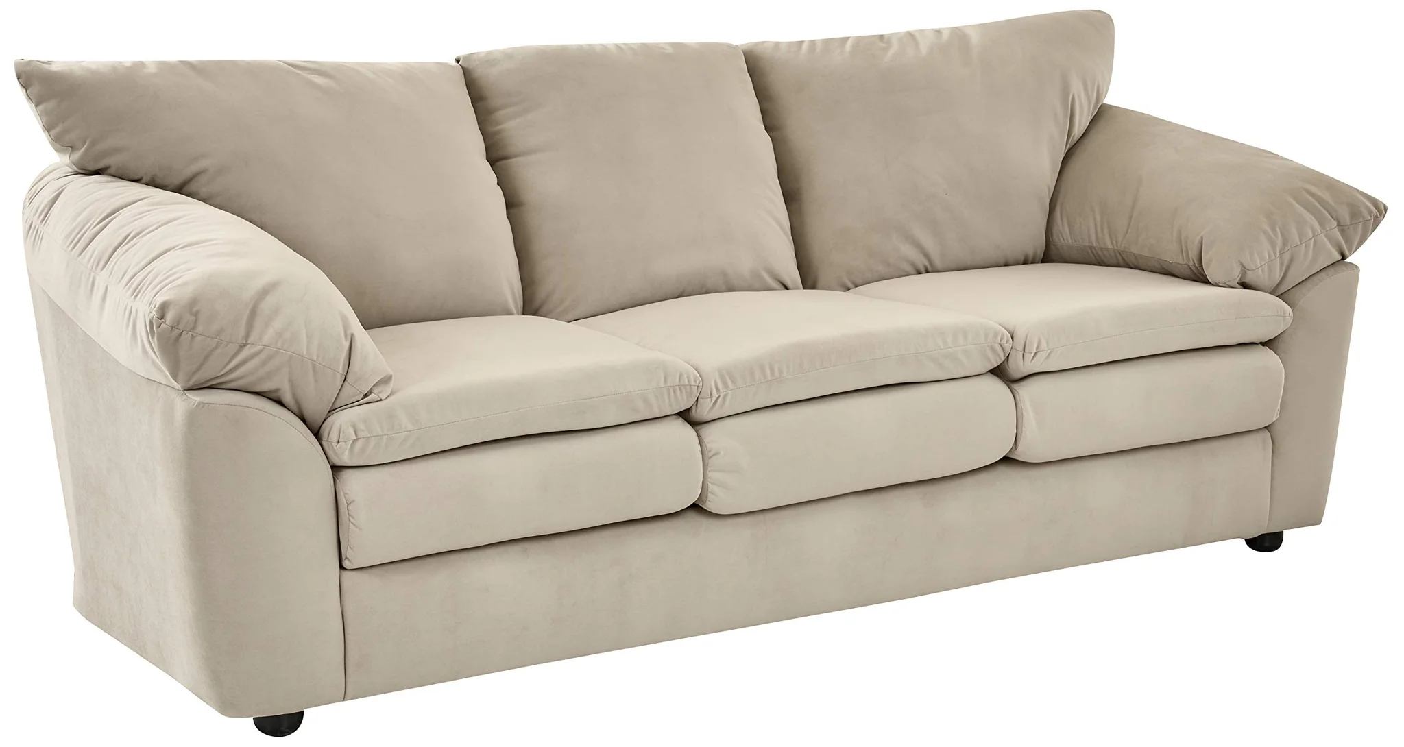 Oversized Pillow-Top Three-Seater Sofa in Oyster Beige