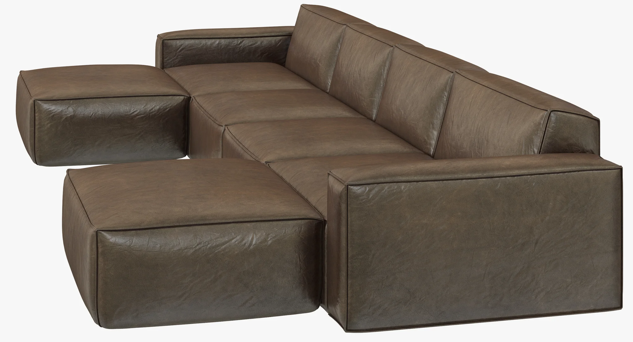 RH Modern Como Modular Customizable Sectional — 3D model preview 6