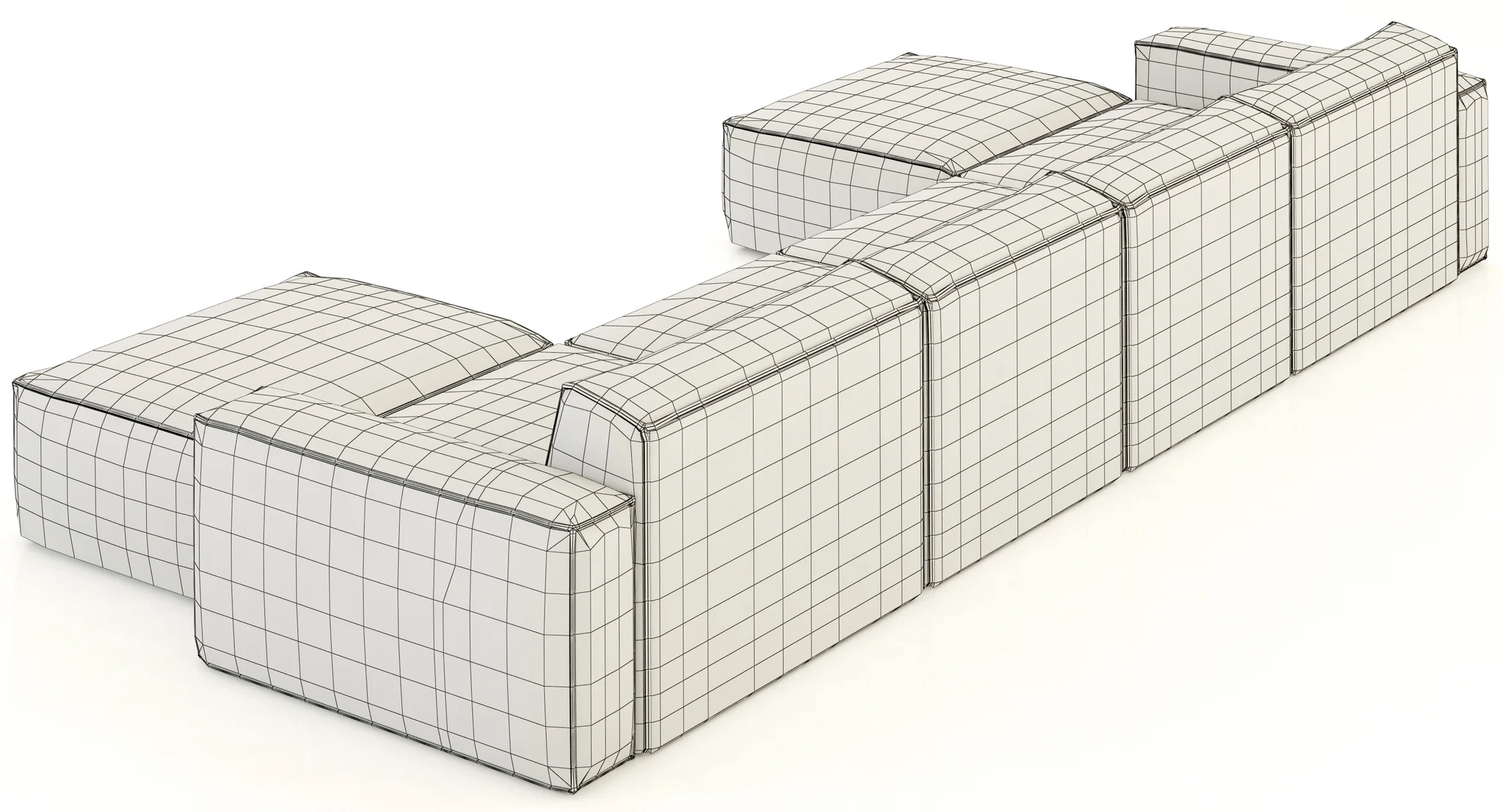RH Modern Como Modular Customizable Sectional — 3D model preview 10