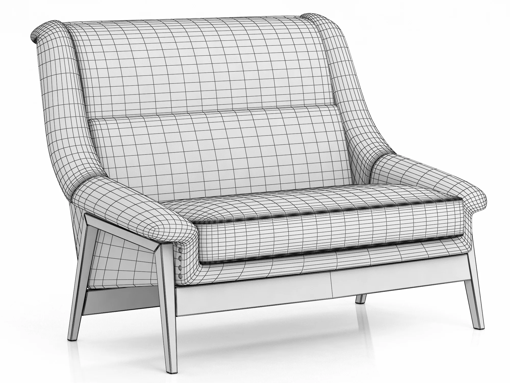 Brabbu INCA 2 SEAT SOFA — 3D model preview 3