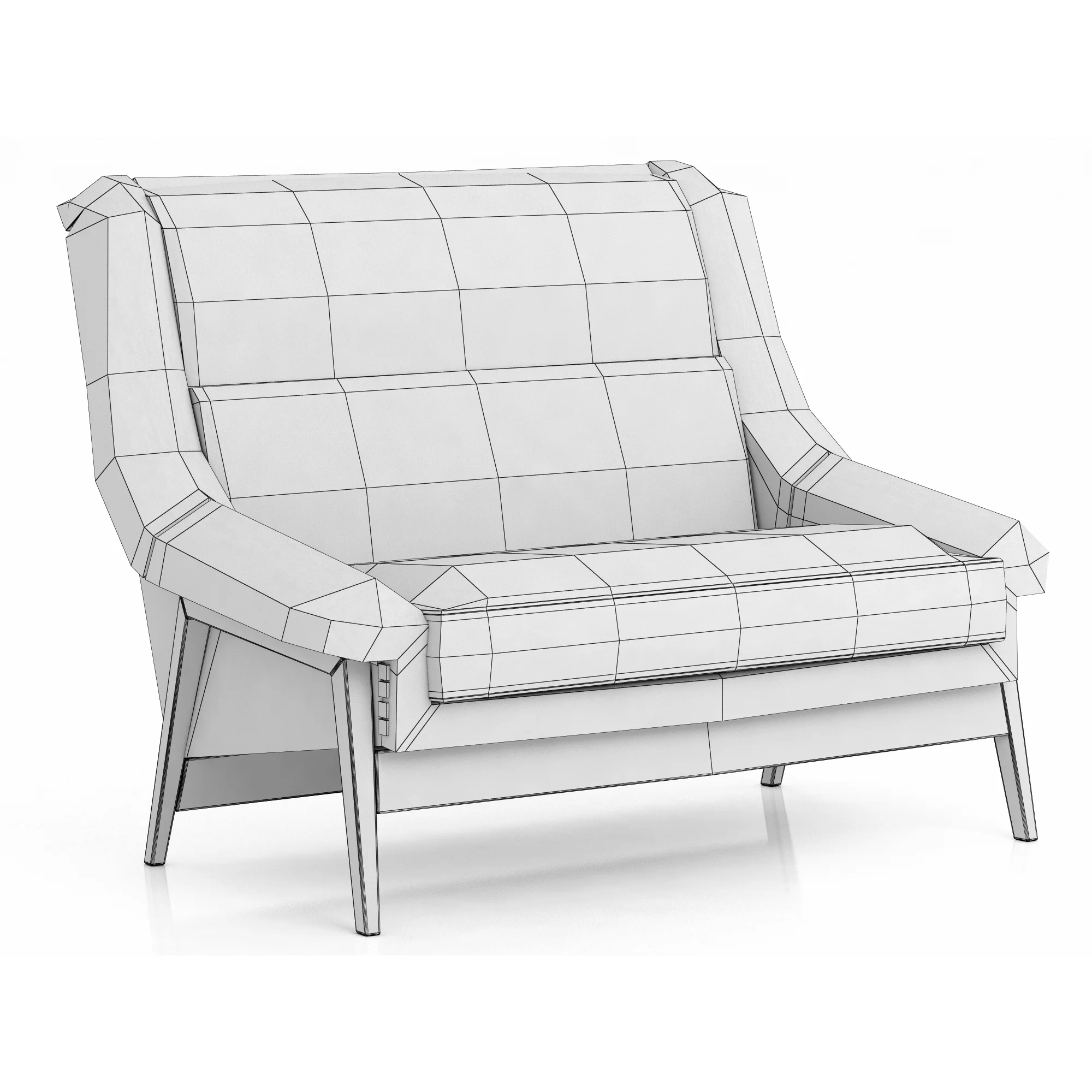 Brabbu INCA 2 SEAT SOFA — 3D model preview 5