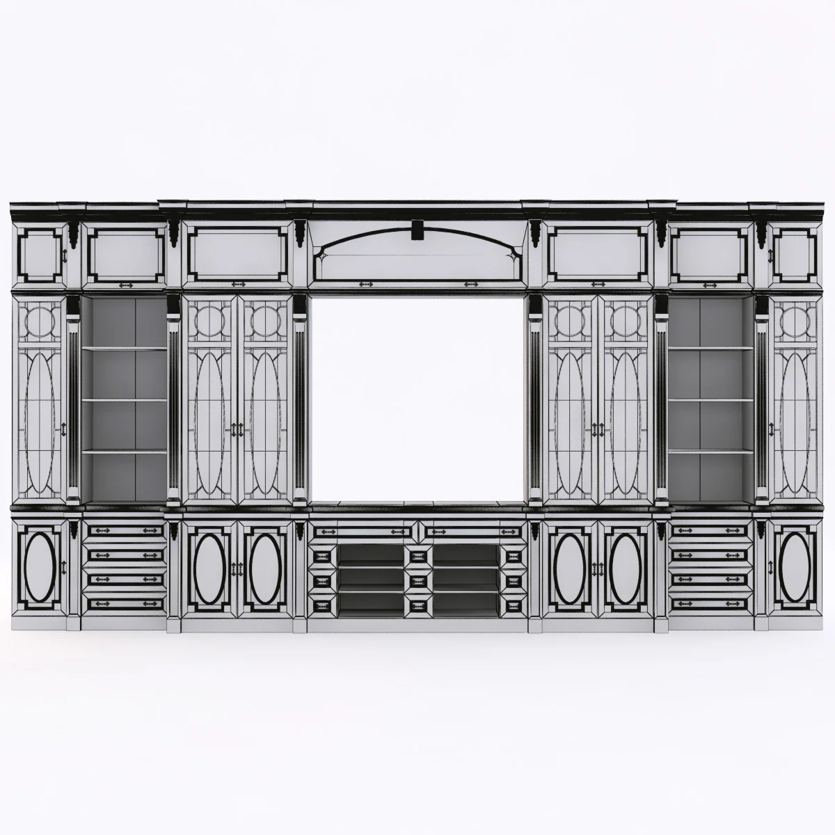 TV Wall2 — 3D model preview 1