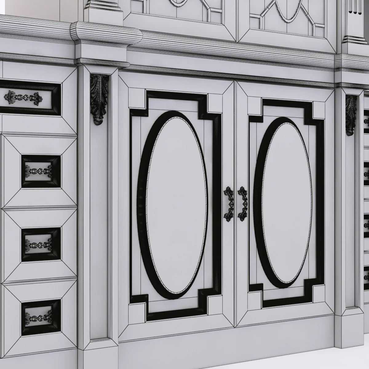 TV Wall2 — 3D model preview 3