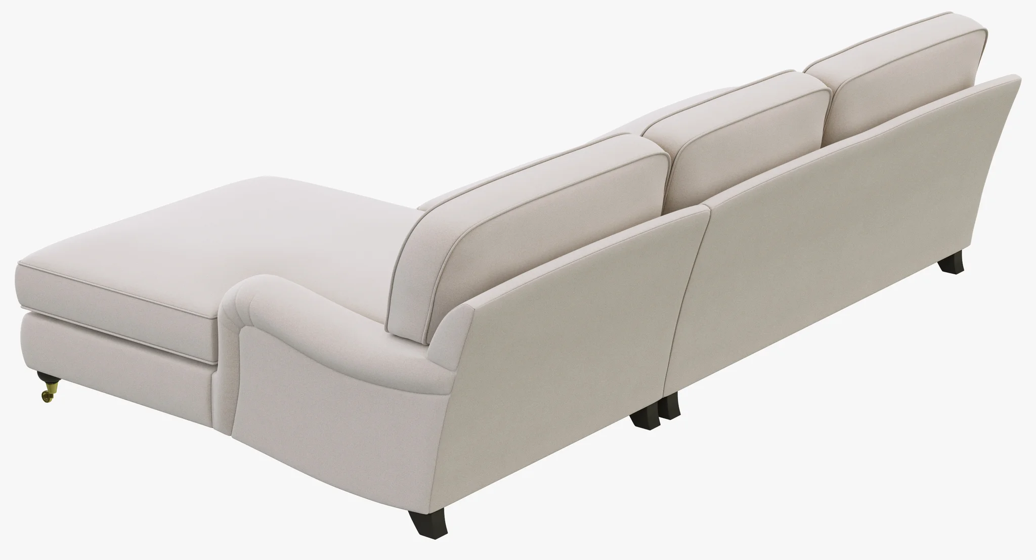 Restoration Hardware English Roll Arm Upholstered Right Arm Chaise Sectional — 3D model preview 6