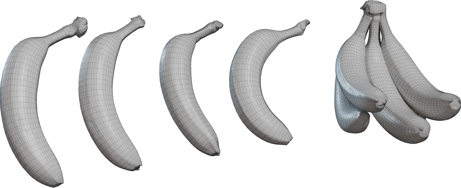 Realistic Banana Collection with 4K Textures — 3D model preview 1