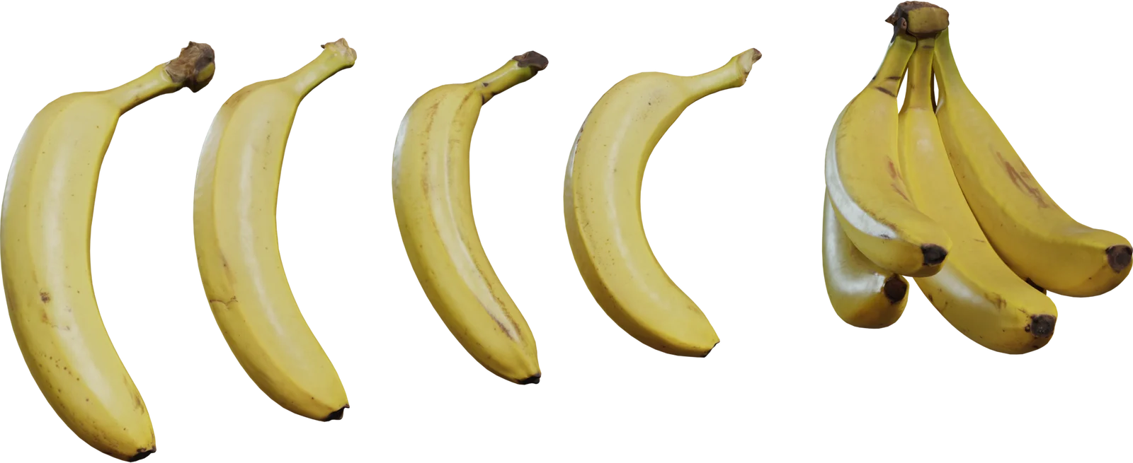 Realistic Banana Collection with 4K Textures