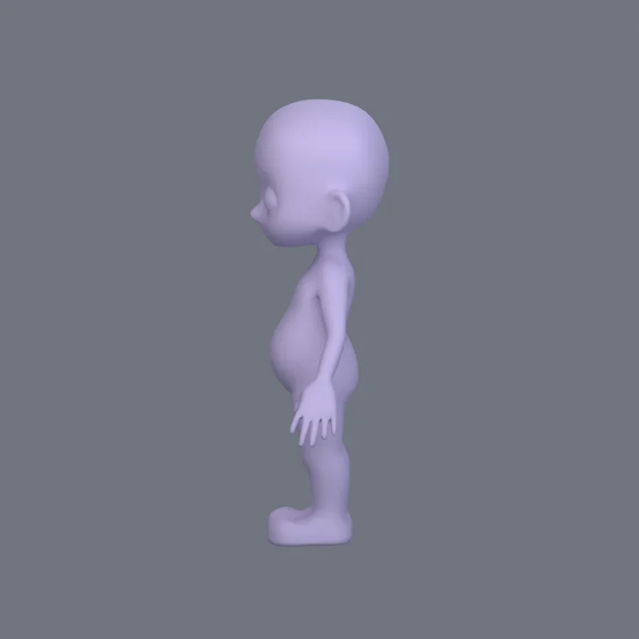 Basemesh Stylized 03, 3D model preview 3