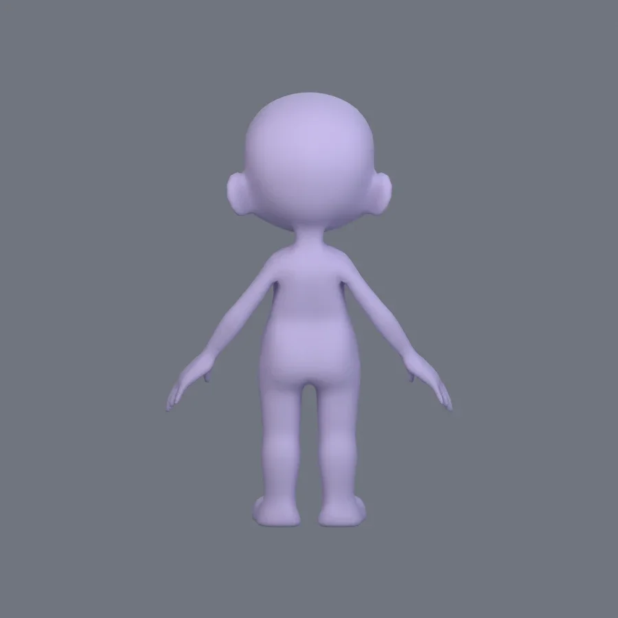 Basemesh Stylized 03, 3D model preview 4