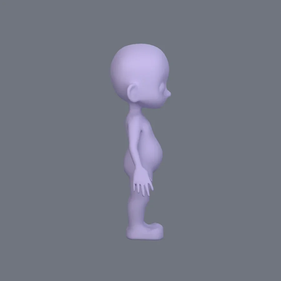 Basemesh Stylized 03, 3D model preview 5