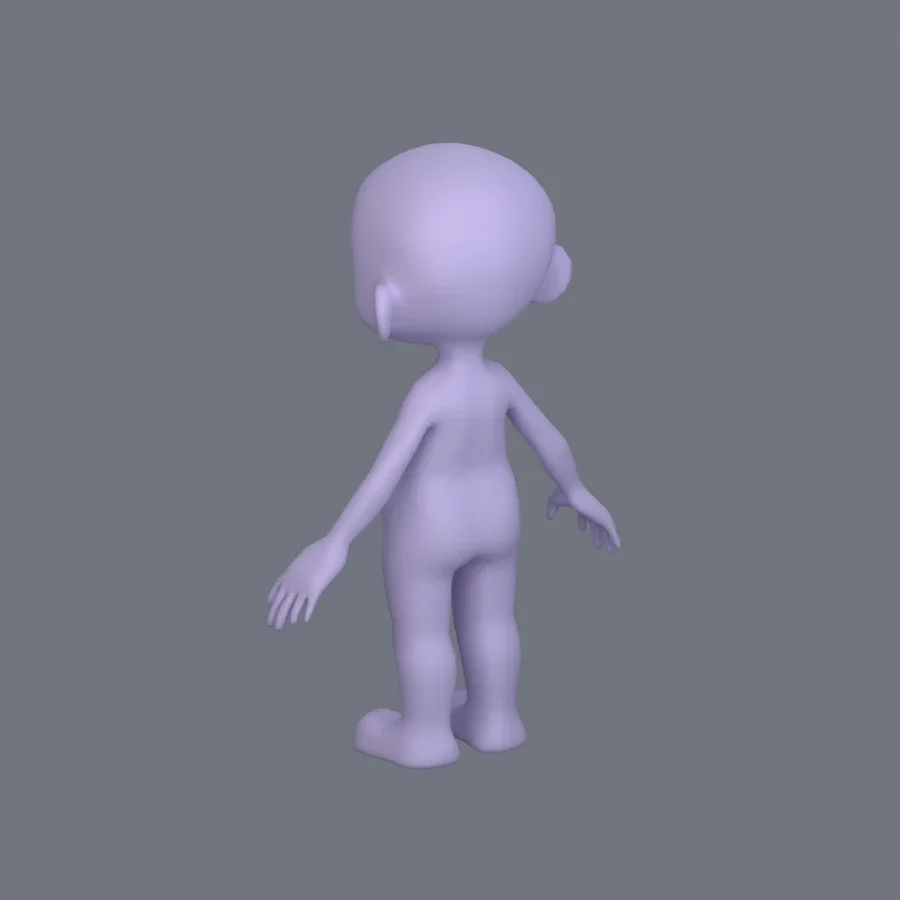 Basemesh Stylized 03, 3D model preview 6