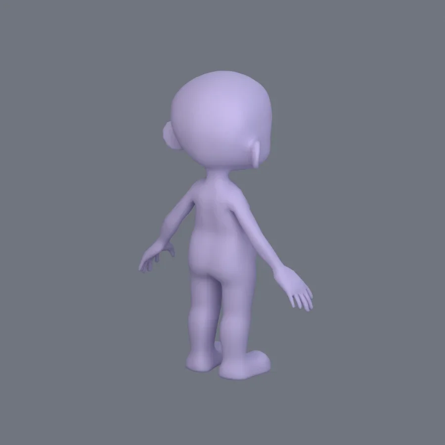 Basemesh Stylized 03, 3D model preview 7