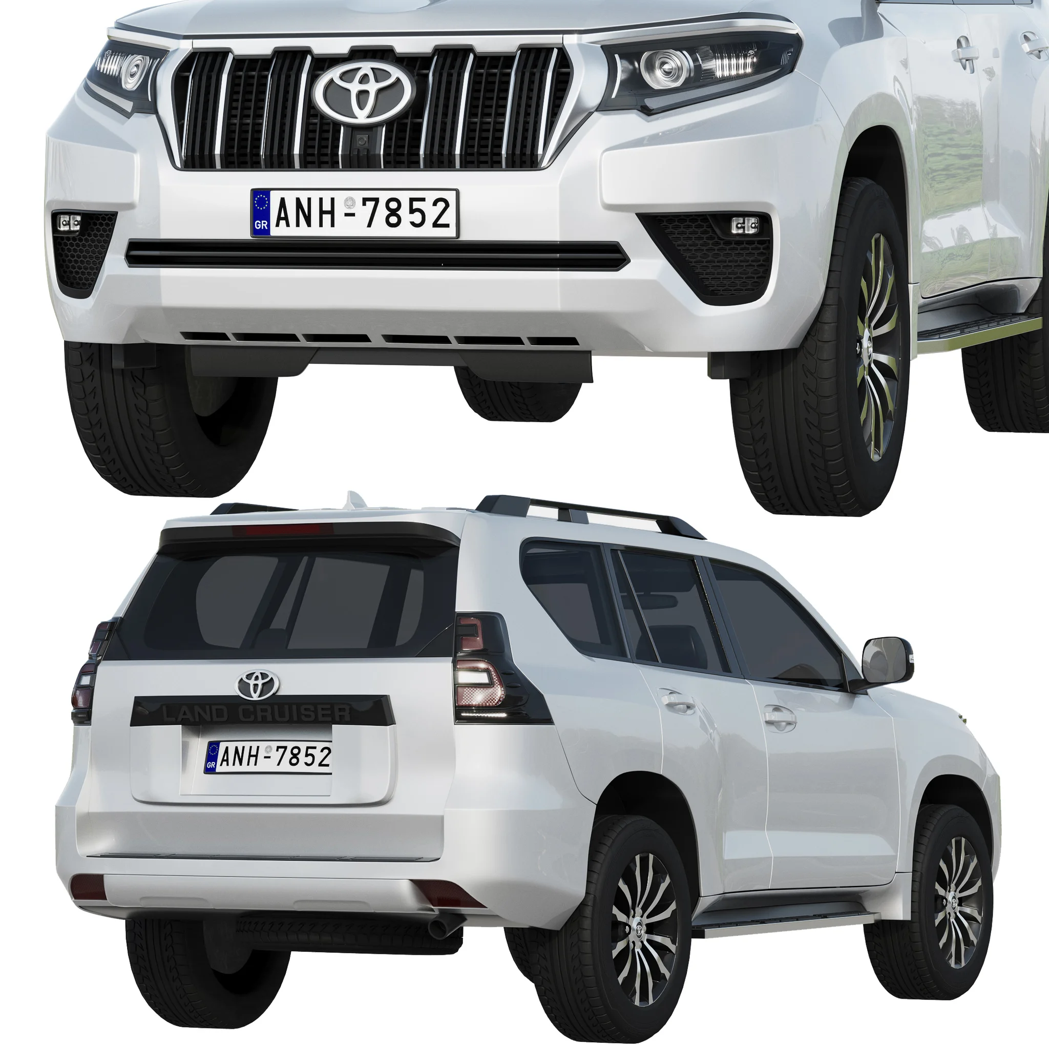 Toyota Land Cruiser Prado, 3D model preview 3