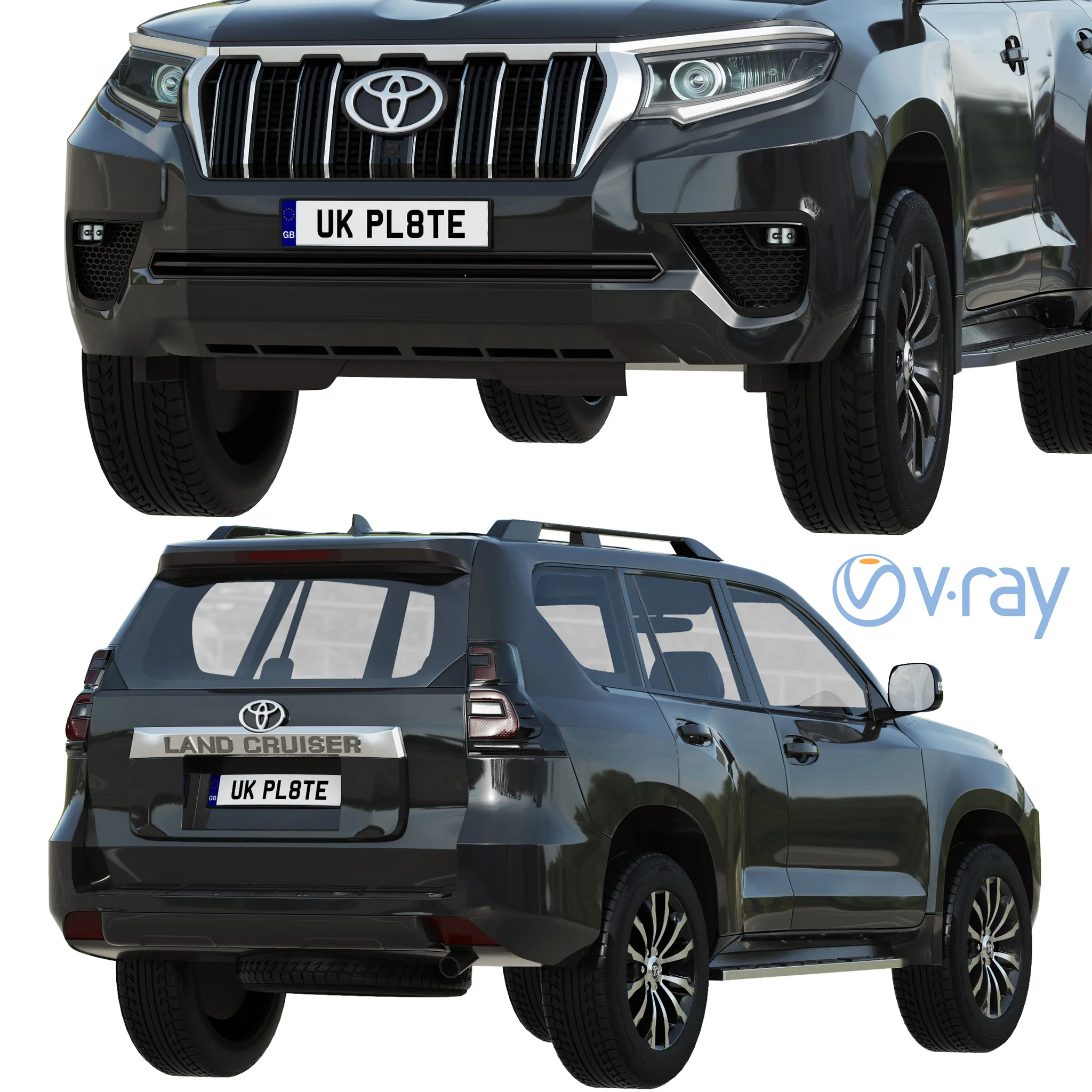 Toyota Land Cruiser Prado, 3D model preview 5