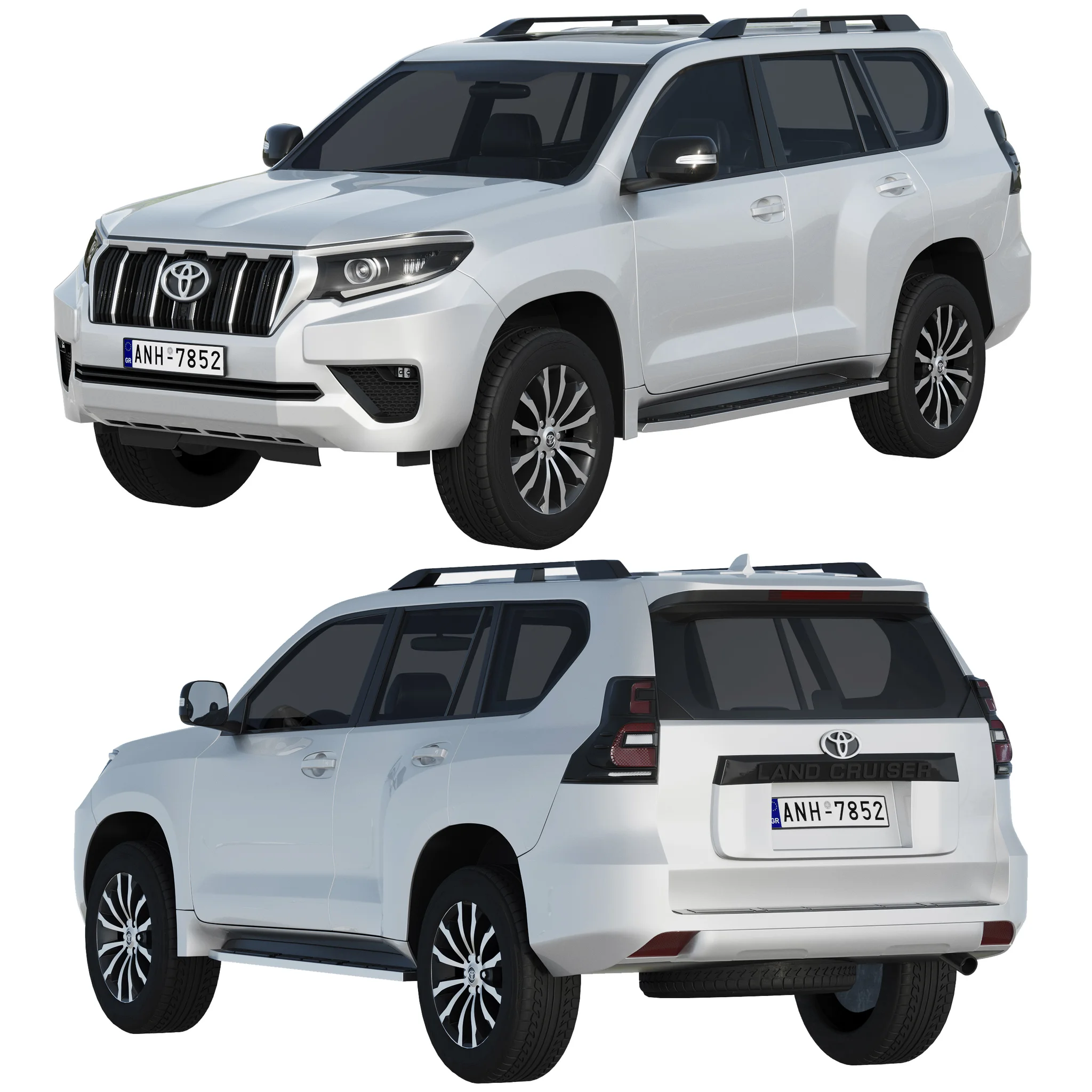 Toyota Land Cruiser Prado, 3D model preview 7