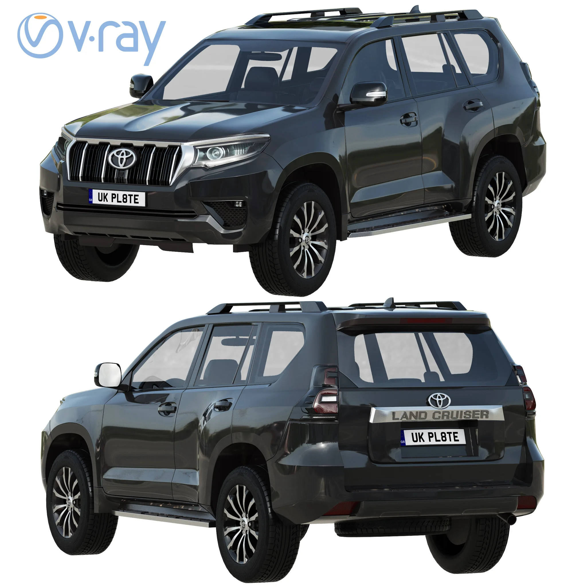 Toyota Land Cruiser Prado, 3D model preview 14