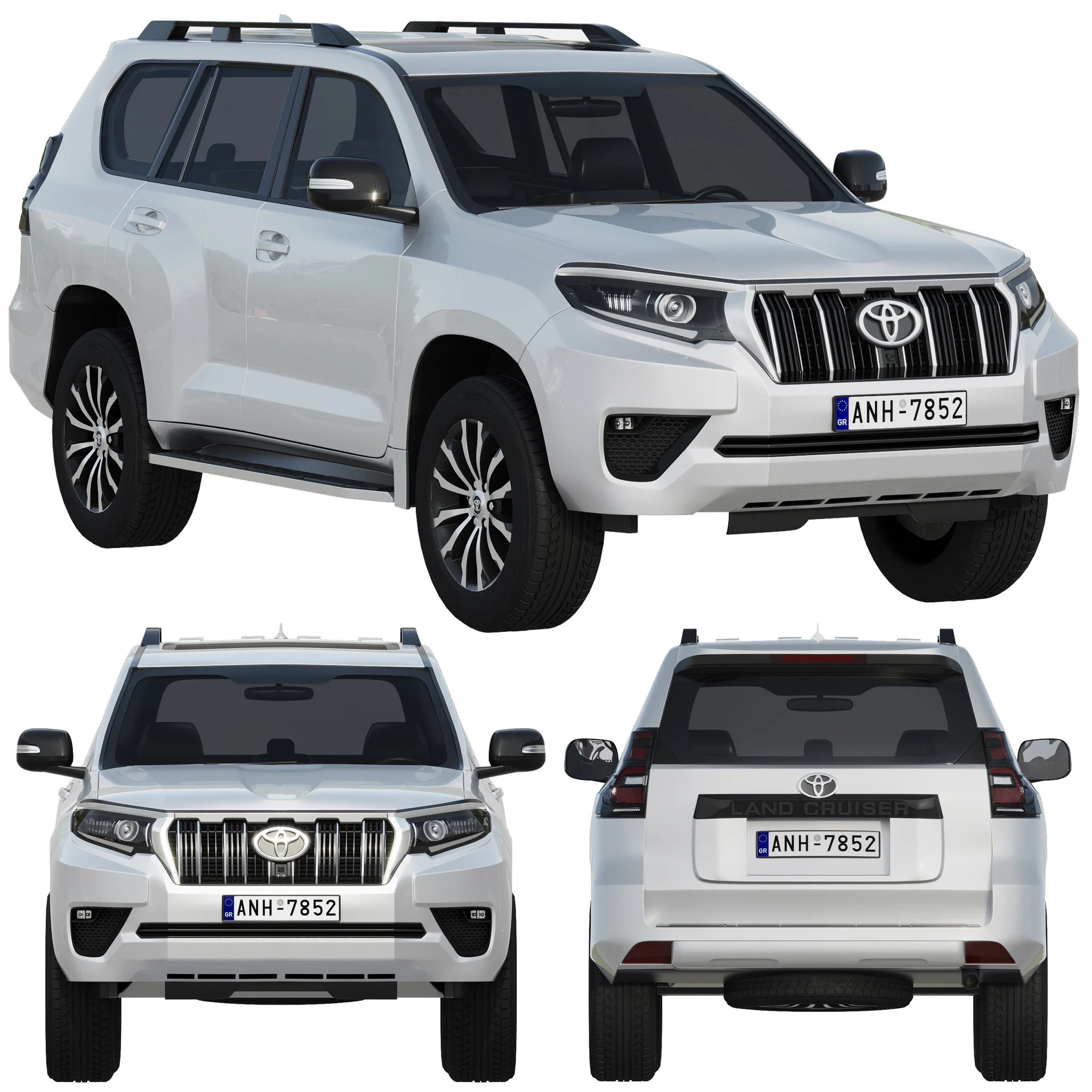Toyota Land Cruiser Prado, 3D model preview 16
