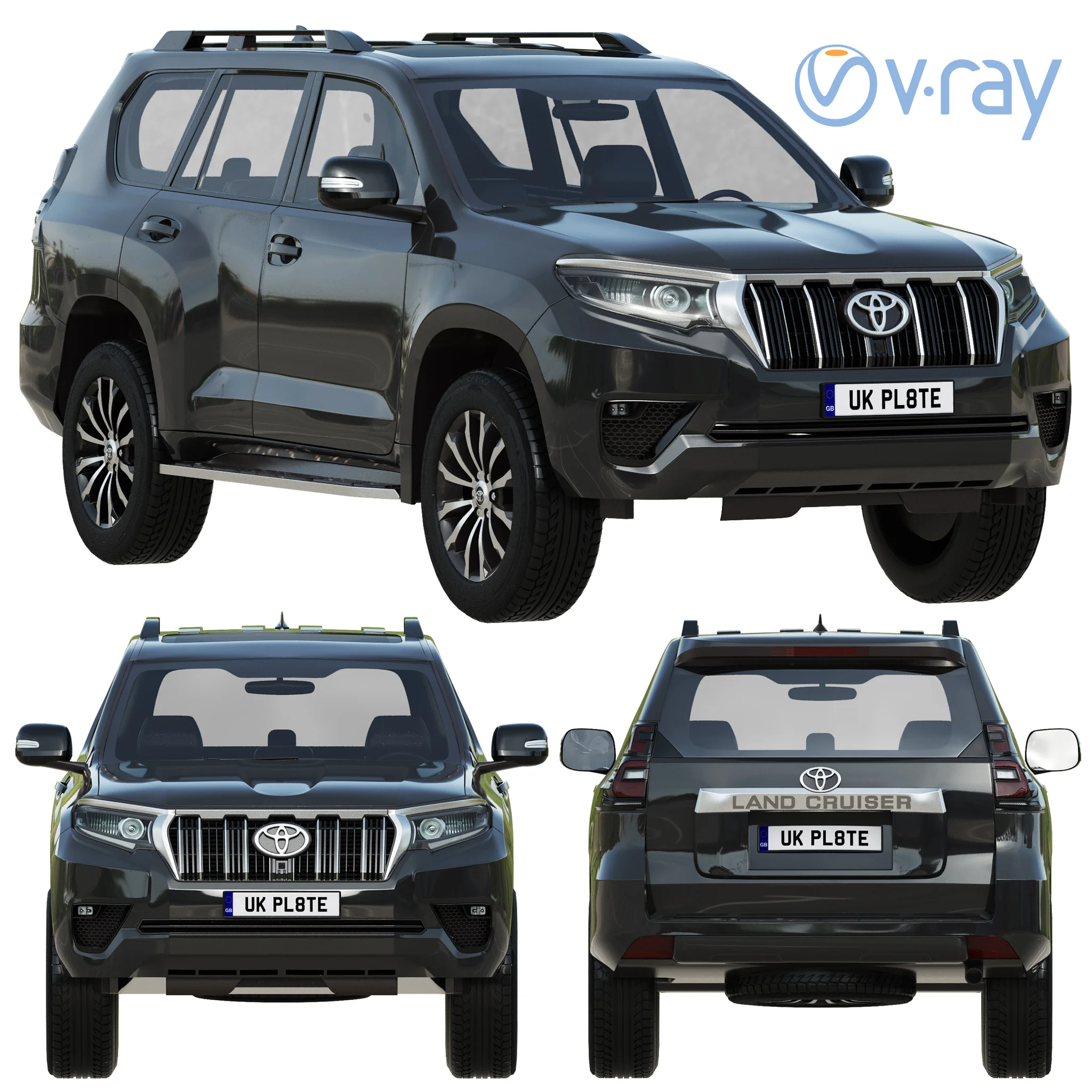 Toyota Land Cruiser Prado, 3D model preview 20