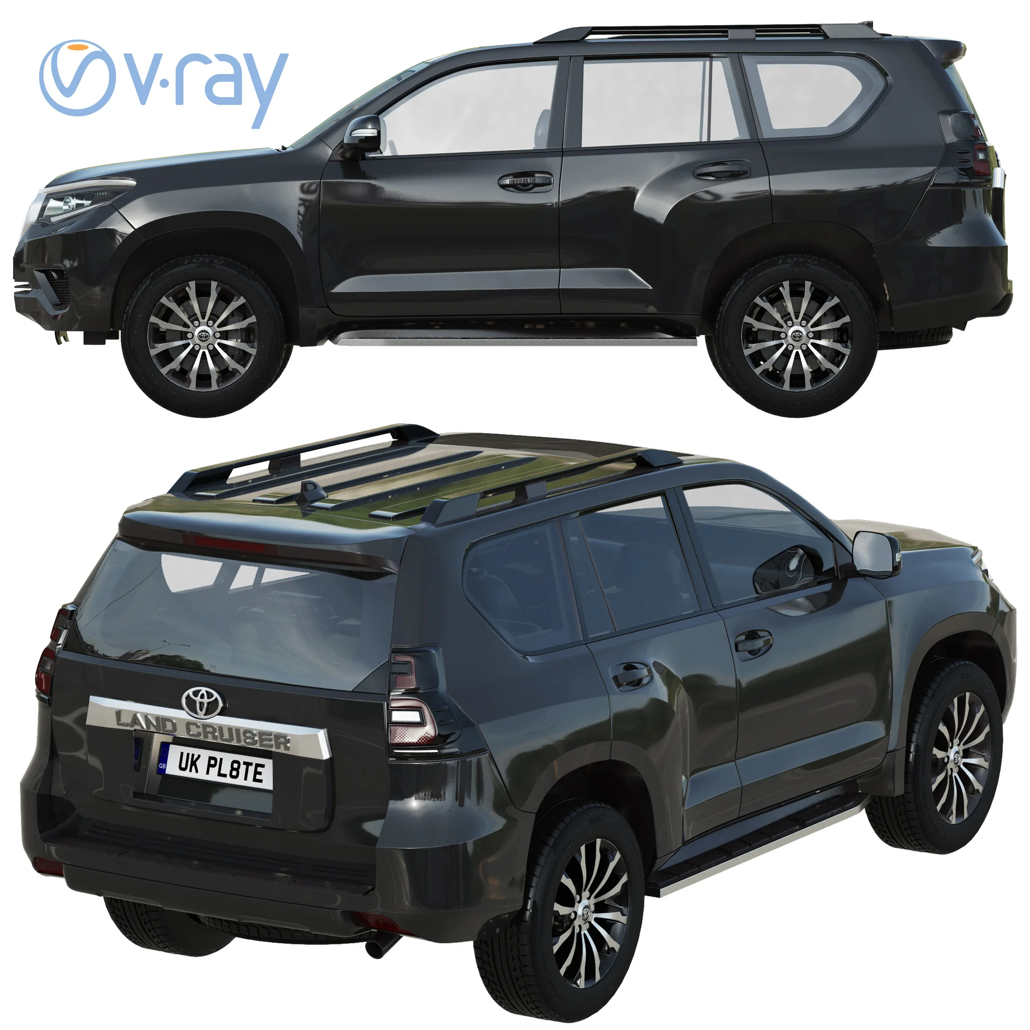 Toyota Land Cruiser Prado, 3D model preview 30