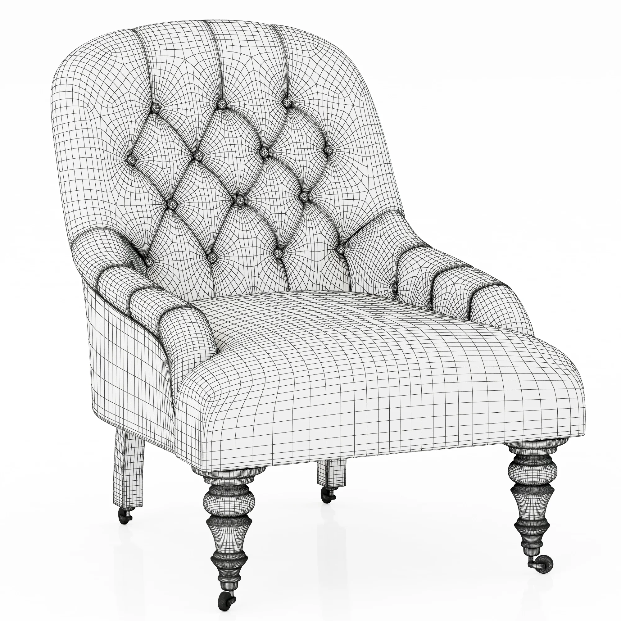 George Smith C024 Eve Chair — 3D model preview 4