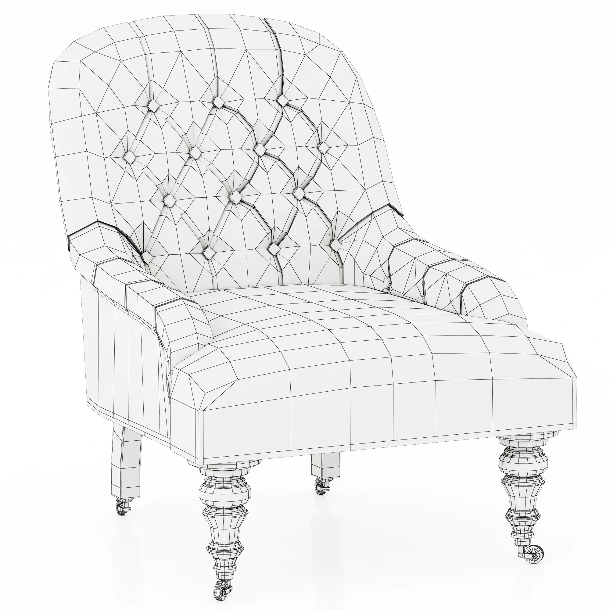 George Smith C024 Eve Chair — 3D model preview 5