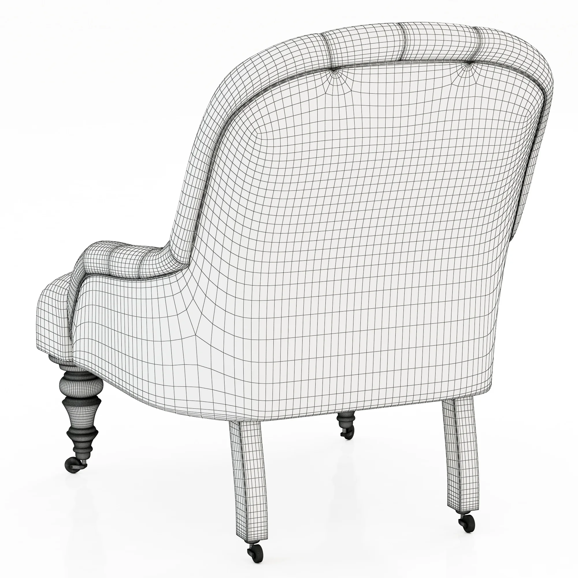 George Smith C024 Eve Chair — 3D model preview 7