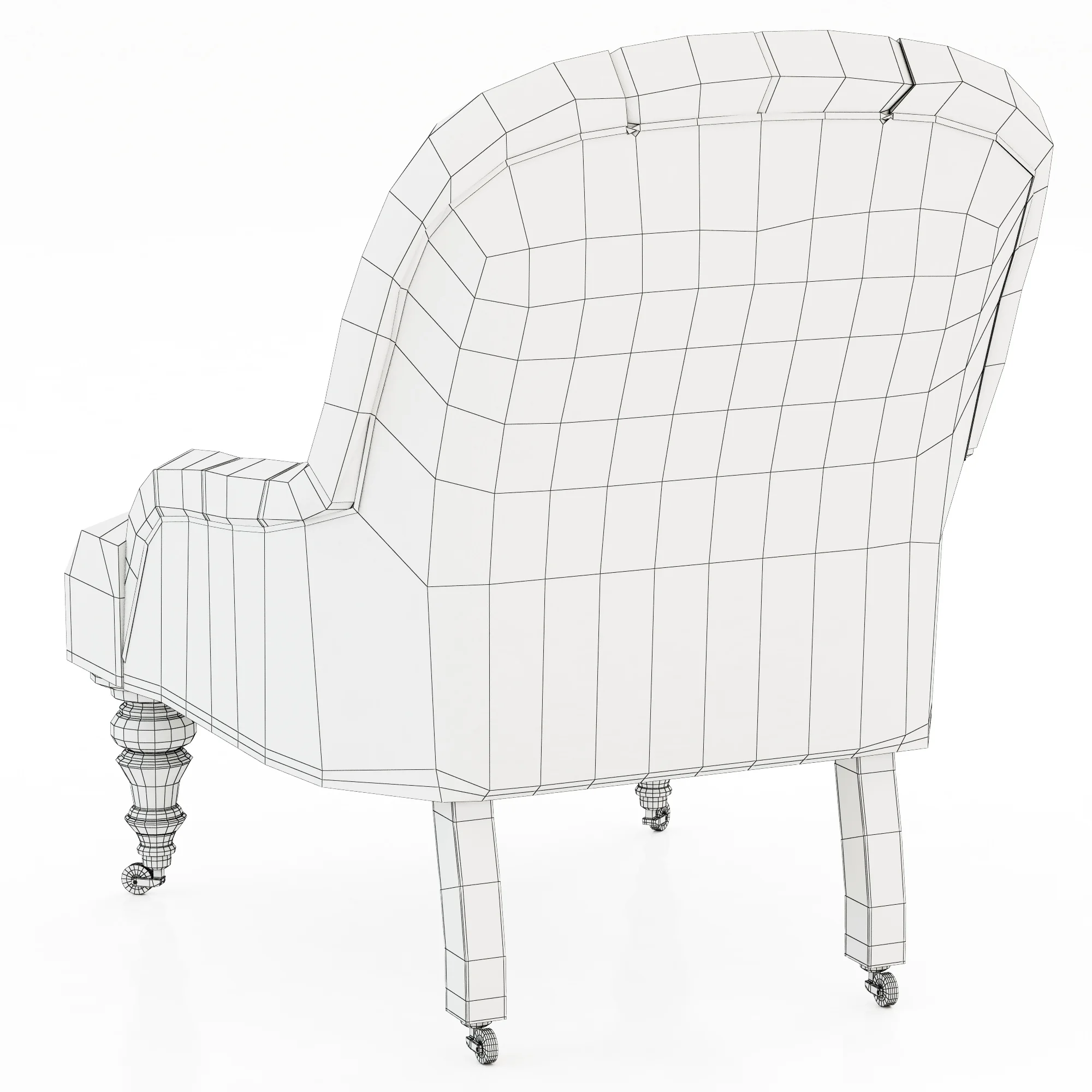 George Smith C024 Eve Chair — 3D model preview 8
