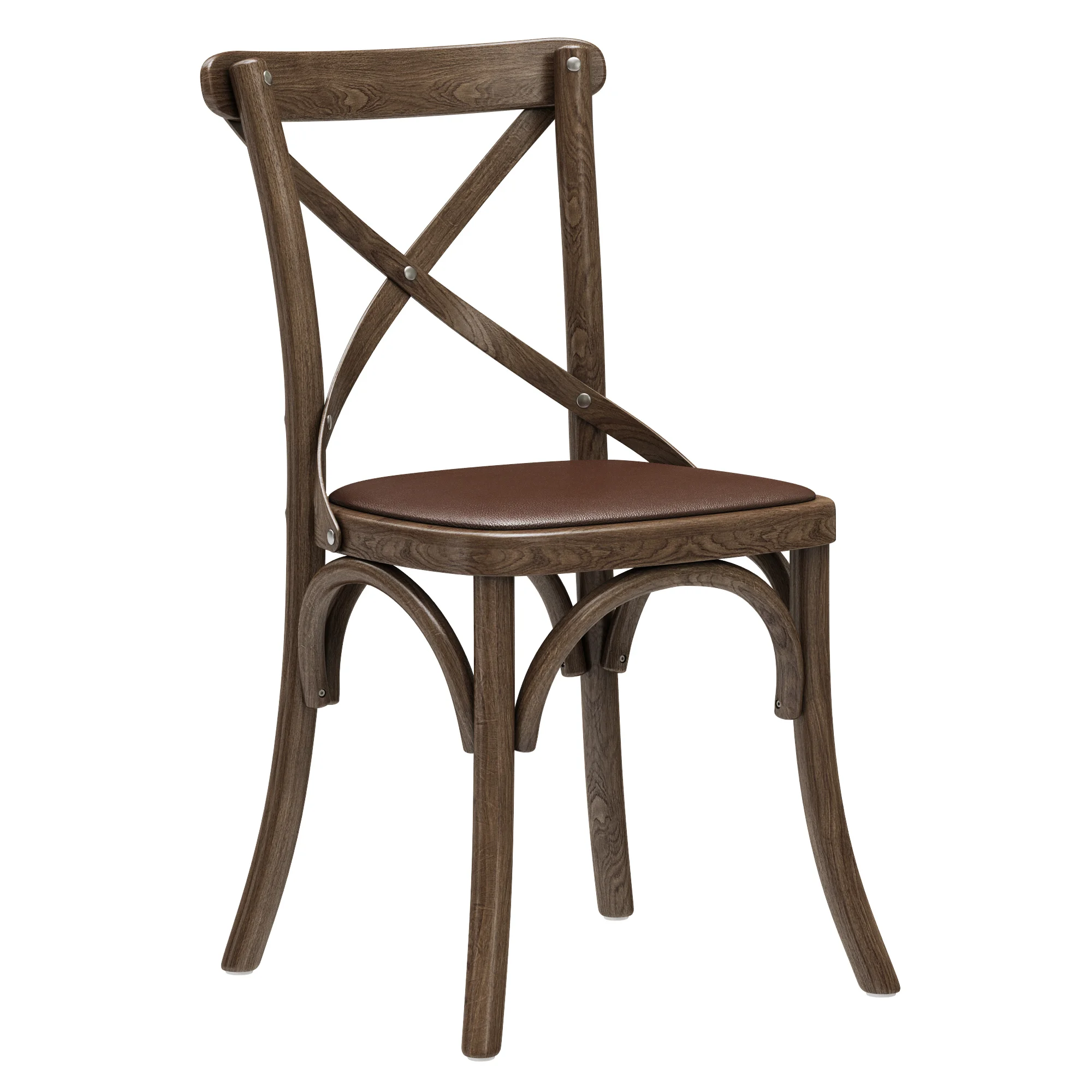 Restoration Hardware Madeleine Leather Side Chair — 3D model preview 1