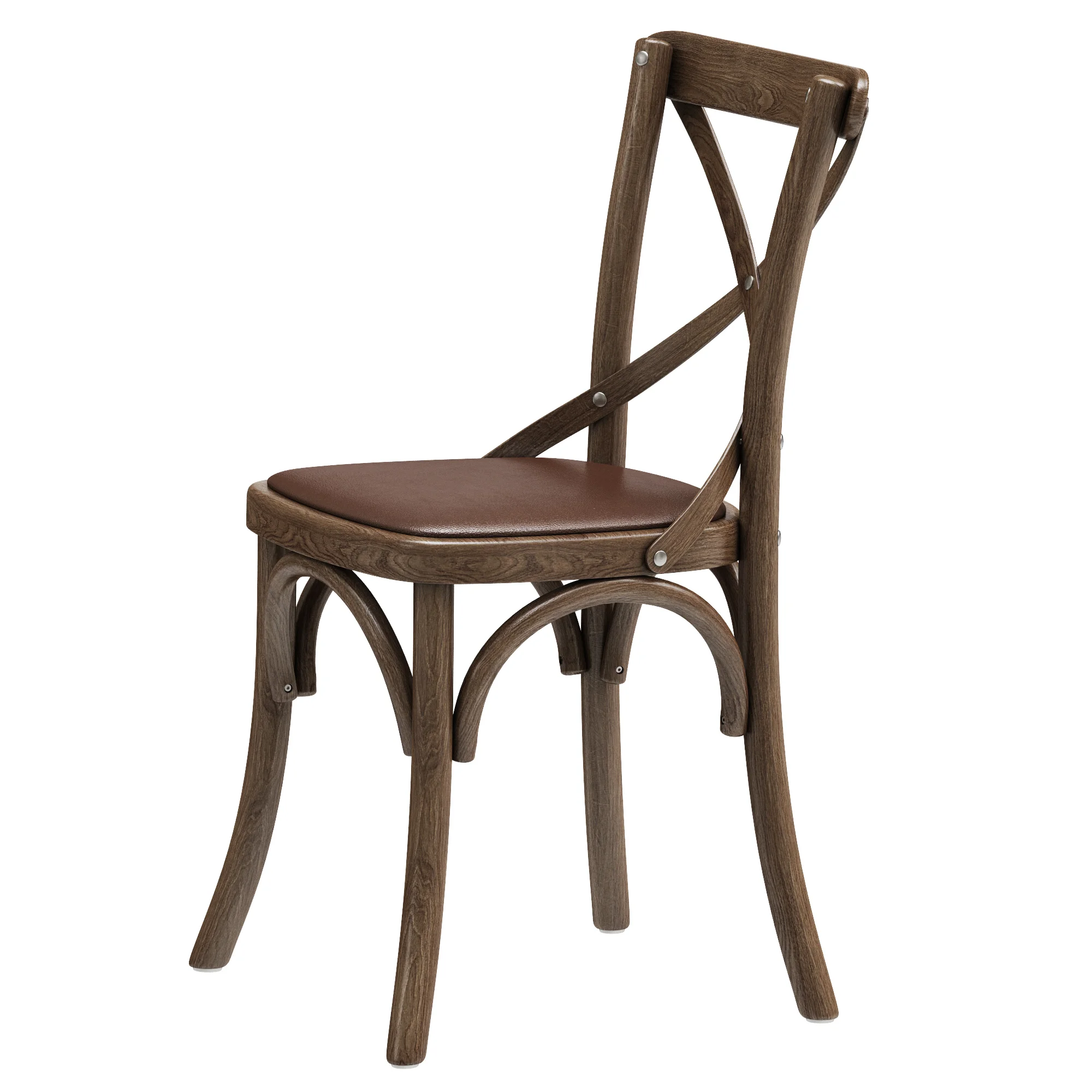 Restoration Hardware Madeleine Leather Side Chair — 3D model preview 3