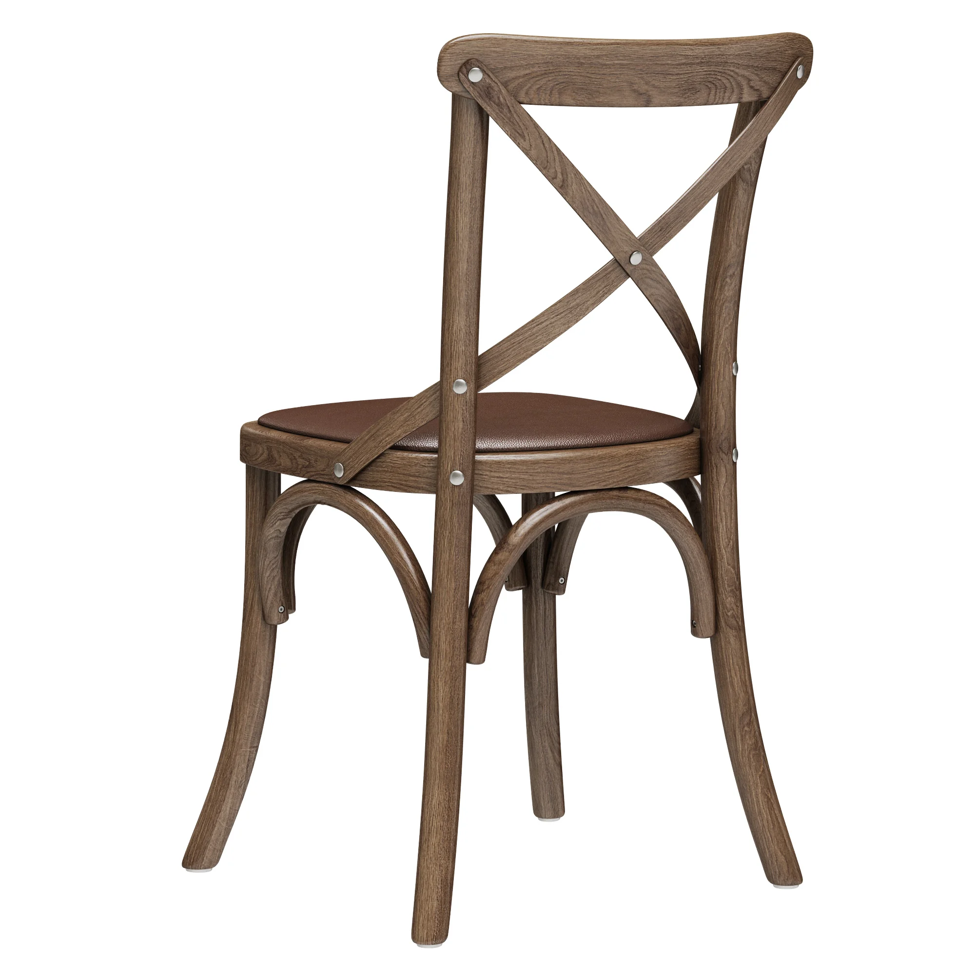 Restoration Hardware Madeleine Leather Side Chair — 3D model preview 5